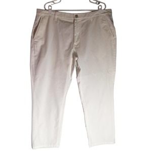 Bonobos Women's Pants Size 30/42 Lightweight Off White Ankle High Flat Front